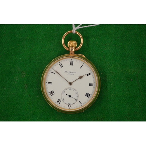 976 - A Benson of London Gentleman's 9 carat gold cased pocket watch.