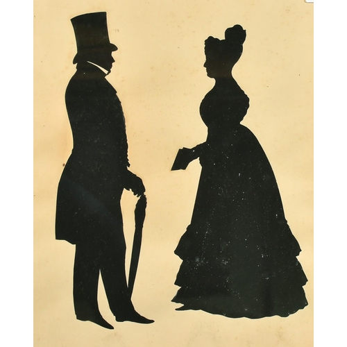 106 - A collection of five early 19th century silhouettes, relating to the Egerton family, the largest 14