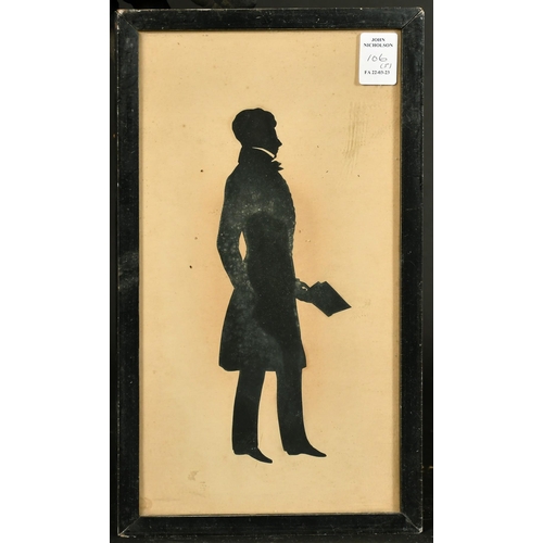 106 - A collection of five early 19th century silhouettes, relating to the Egerton family, the largest 14