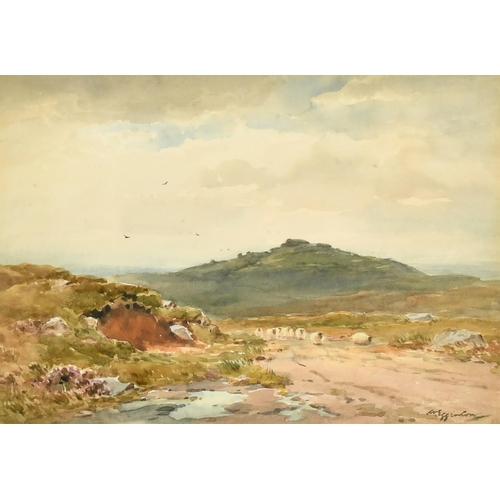 112 - Wycliffe Egginton (1875-1951) British, 'Dartmoor, After Rain, King Tor', watercolour, signed, 7