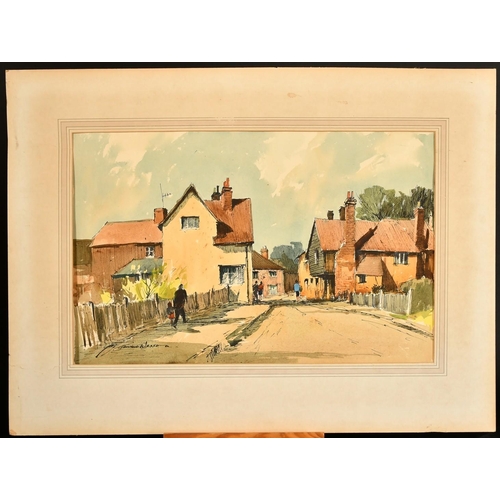 117 - Edward Wesson (1910-1983) British, 'Shere Village', watercolour, signed, 12.5