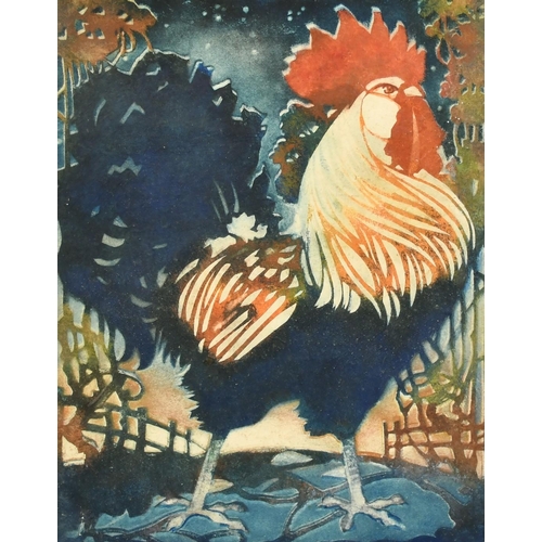 126 - H. MacNicol (20th Century), a watercolour study of a cockerel, signed in pencil, 12