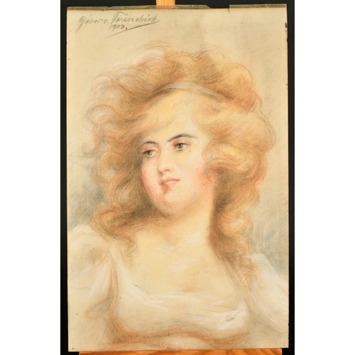 132 - Gabor Von Ferenchich (19th/20th Century), a head study of a female, pastel, 15