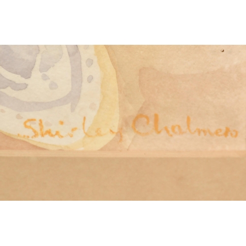 148 - Shirley Chalmers (20th Century), a pair of watercolour studies of flowers and garlic, signed, each 7... 