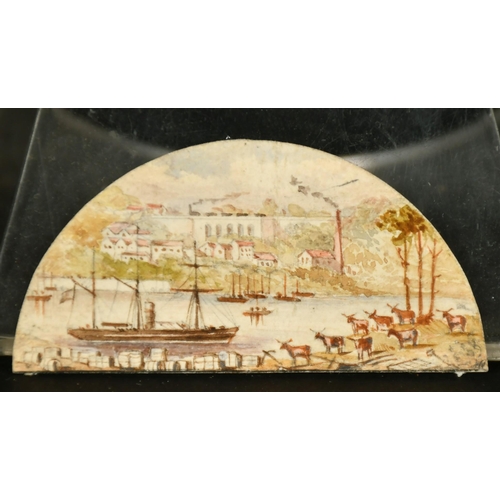 232 - English School 19th Century, A miniature of a Reindeer, a design for The Gellivara Company Ltd,  wat... 