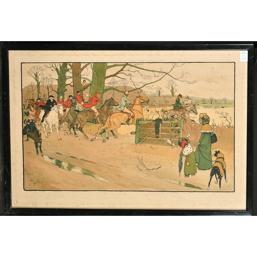 25 - Cecil Aldin (1870-1935) British, a set of four hunting prints, each signed in pencil, published by L... 