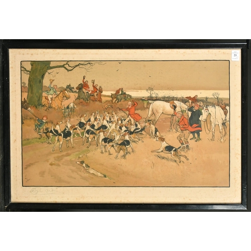 25 - Cecil Aldin (1870-1935) British, a set of four hunting prints, each signed in pencil, published by L... 