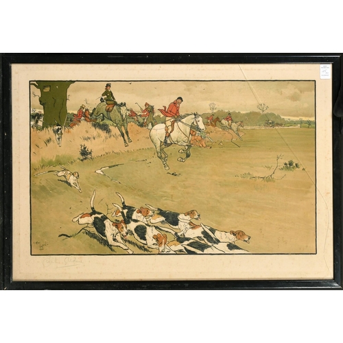 25 - Cecil Aldin (1870-1935) British, a set of four hunting prints, each signed in pencil, published by L... 