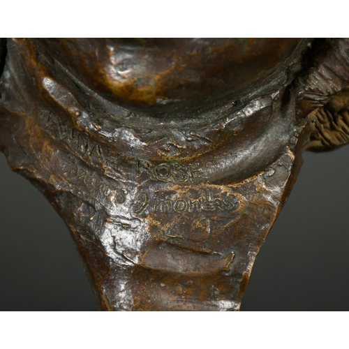 250 - John Worsley (1919-2000) British, a bronze bust of Hannah Rose age two years and nine months, signed... 