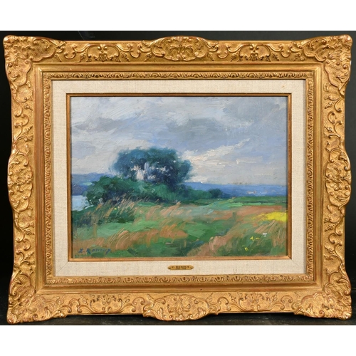 253 - Ernest Renoux (1863-1932) French, 'Paysage a Meulan', oil on board, signed, 9.5