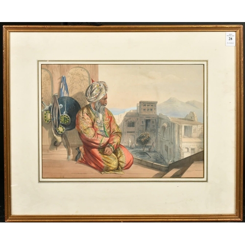 28 - 19th Century, a hand-coloured print of 'Atmaran, Hindoo of Peshawar', 10