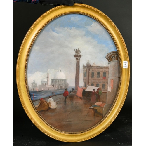 288 - 19th / 20th Century, a view of the Piazza San Marco, oil on board, 19.5