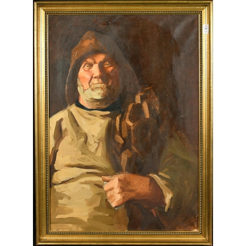 337 - Probably Newlyn School, late 19th/Early 20th Century, a study of a fisherman, oil on canvas, 30