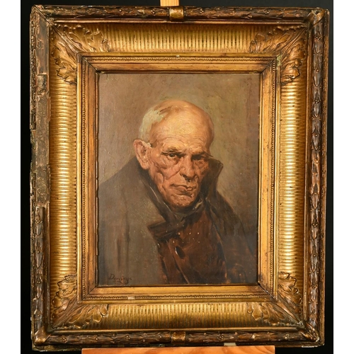 348 - Domingo, late 19th/ Early 20th Century, a head study of an older gentleman, oil on panel, signed, 10... 