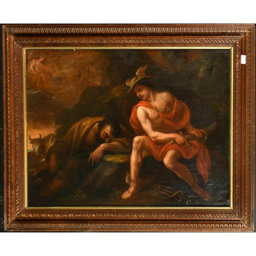 361 - J. Denys, Circa 1700, Flemish, a pair of oil on canvas paintings of mythological scenes, one signed,... 