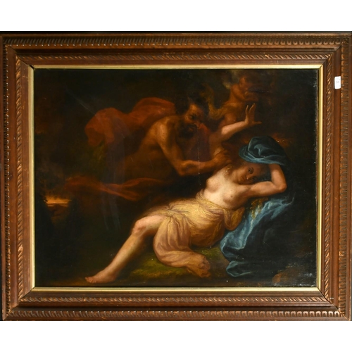 361 - J. Denys, Circa 1700, Flemish, a pair of oil on canvas paintings of mythological scenes, one signed,... 