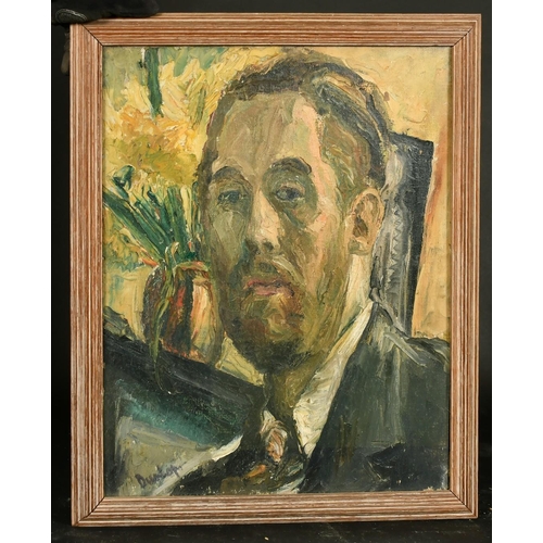 384 - Ronald Ossory Dunlop (1894-1973) British, A self-portrait, oil on canvas, signed, 20