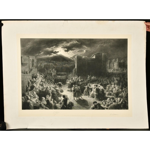 39 - Herbert Bourne after Gustave Dore, 'The night of the Crucifixion' an engraving on laid India paper, ... 