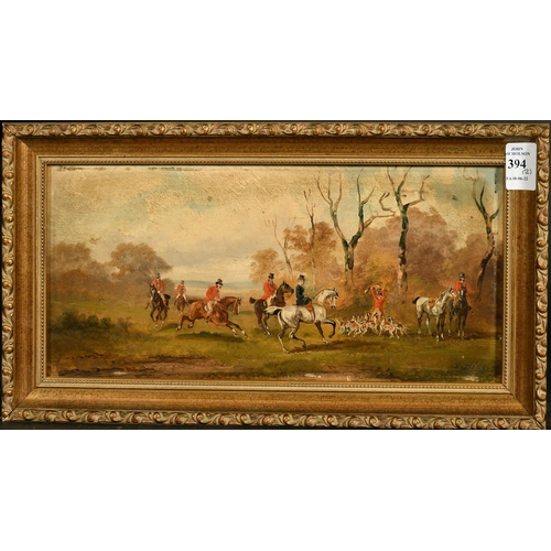 430 - Rudolf Stone (19th/early 20th Century) A pair of hunting scenes, oils on panel, both signed and each... 