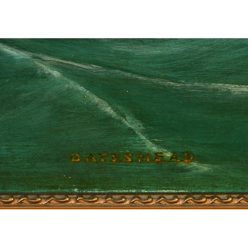 437 - 19th/20th Century, a view of a clipper in profile, oil on canvas, indistinctly inscribed, 24