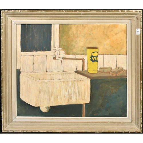 482 - 20th Century School, a still life study of a butler's sink, oil on canvas, 20