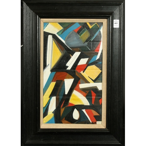 483 - George Kokines (1930-2012) American, an untitled abstract composition, oil on board, signed, 16