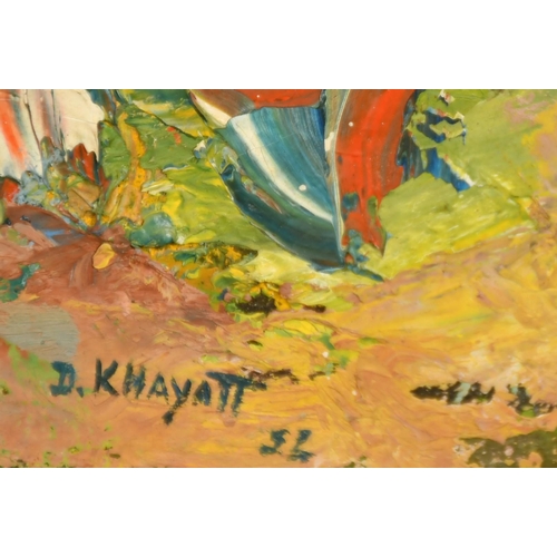 485 - Dora Khayatt (1912-1986) Egypt, a landscape, oil on canvas, signed and dated 1949, 16