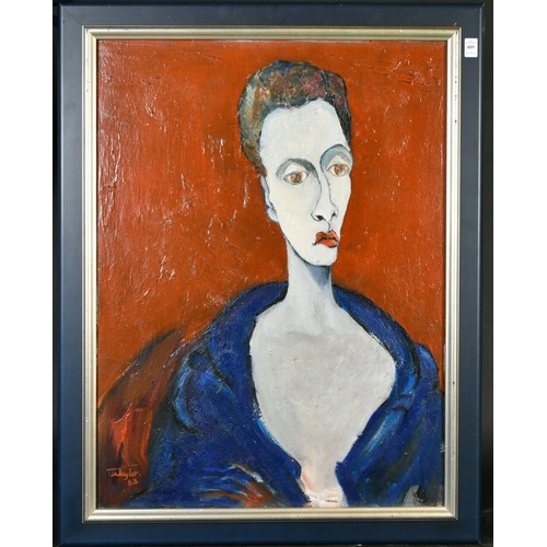 489 - S.L Taylor (20th Century) 'Duchess', Portrait of a woman, oil on canvas, signed, inscribed and dated... 