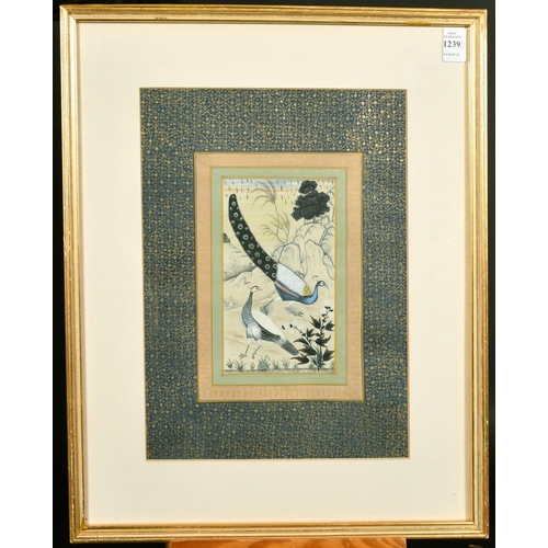 66 - Mohanlal Soni (20th Century) Indian, 'A Pair of Peacocks', watercolour, Anthony Hepworth Fine Art, B... 