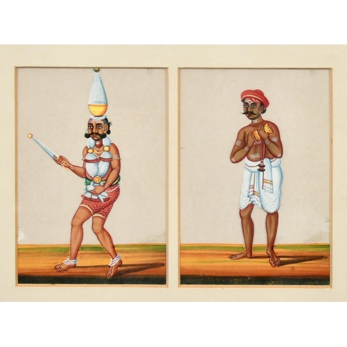 68 - Two Mica paintings of Eastern men, 5