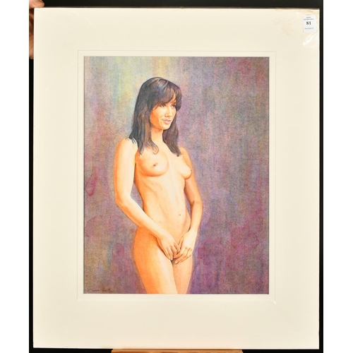 81 - Trevor Heath (20/21st Century), a study of a female nude, mixed media, signed, 16.5