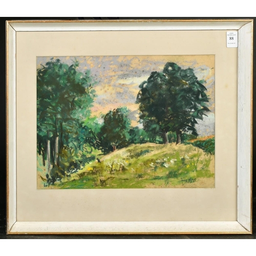 88 - Paul Lucien Maze (1887-1979) French/British, a South Downs scene, pastel, signed, 10