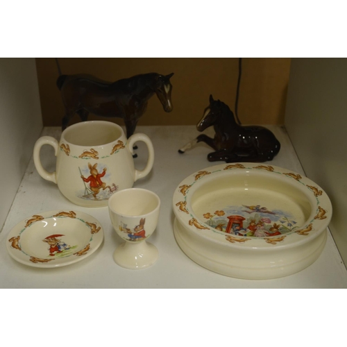 102 - Royal Doulton Bunnykins and other collectable china.