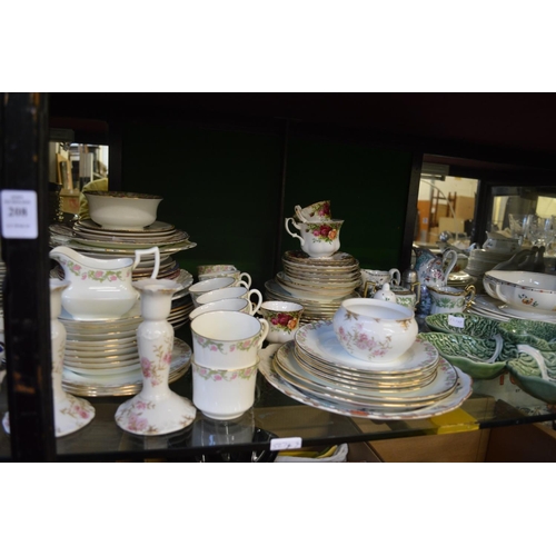 208 - A large quantity of decorative tea ware, dinner ware and other china.