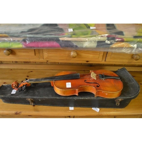 233 - A cased violin.