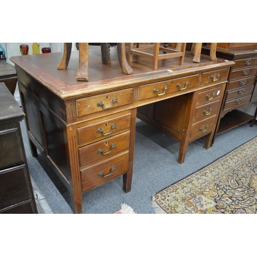 295 - Mahogany pedestal desk.