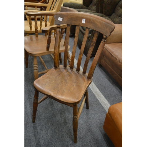 320 - A beech and elm kitchen chair.