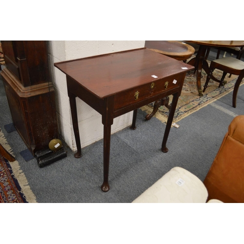 339 - A 18th century oak side table, top re-finished.