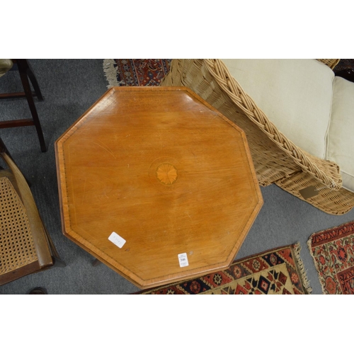 346 - Two mahogany occasional tables and a small armchair.