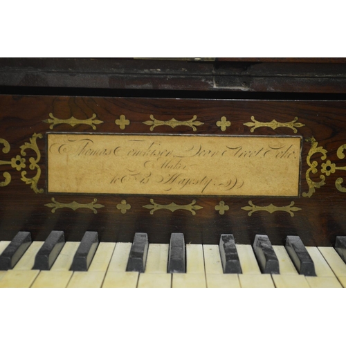 349 - Thomas Thomkison, a Regency mahogany square piano.