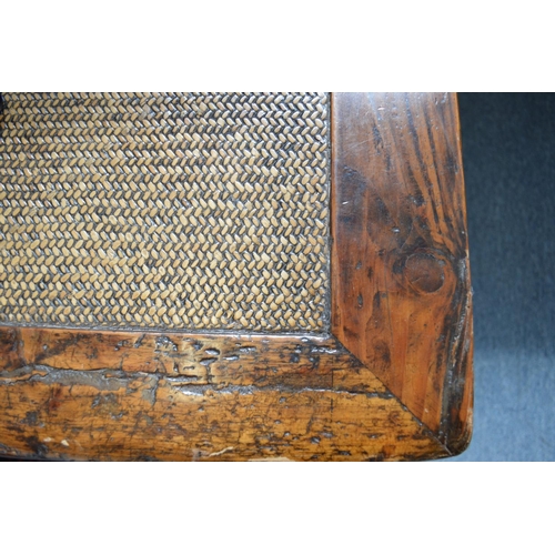 402 - A large Chinese softwood and rattan bed/table.