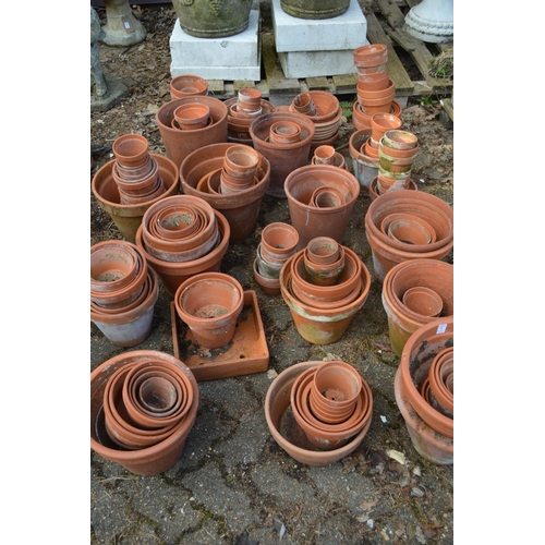 6 - A large quantity of terracotta plant pots.