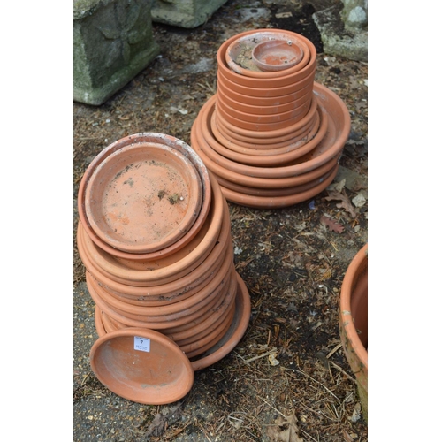 7 - Terracotta plant pot saucers or stands.