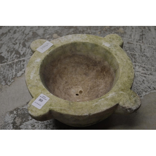 80 - A carved marble mortar.