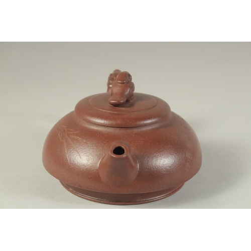 1229 - A CHINESE YIXING TEA POT. 17.5 cm (spout to handle).