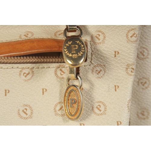 1311 - A POLLINI LEATHER BAG, tapering to 10ins long.