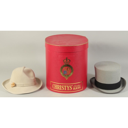 1345 - A HARRODS TOP HAT and a PHILIP SOMERVILLE HAT (2).