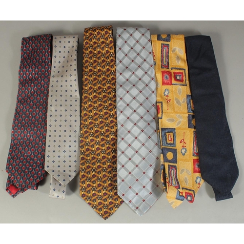 1348 - SIX VARIOUS TIES: ERMENGILDO ZEGANA, FRANCO ROSSO, CHRISTIAN DIOR, PIERRE CARDIN, (2) & GUCCI.