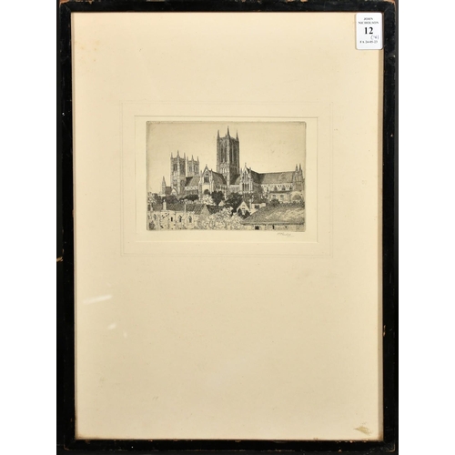 12 - A collection of four engravings, including a pair by the same hand of 'Somerset House' and 'Blackfri... 