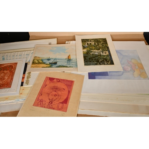 15 - A Folder of 20th Century prints, mostly signed, (q).